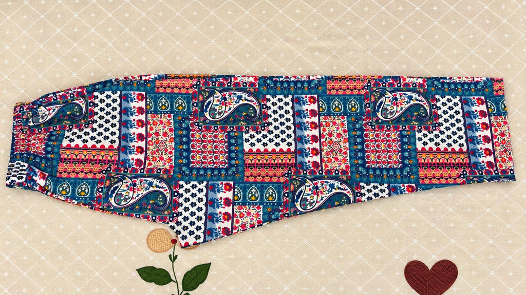 Kalamkari Print Cotton Co-Ord Set | V-Neck Kurta & Pants