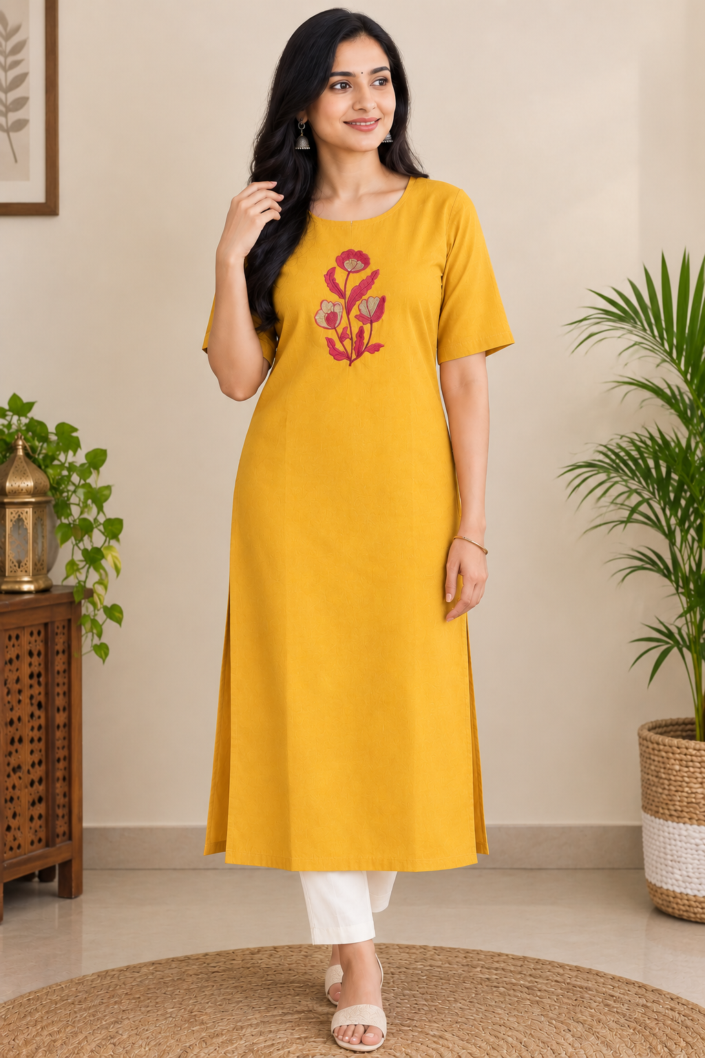 Embroidered Printed Kurti for Women