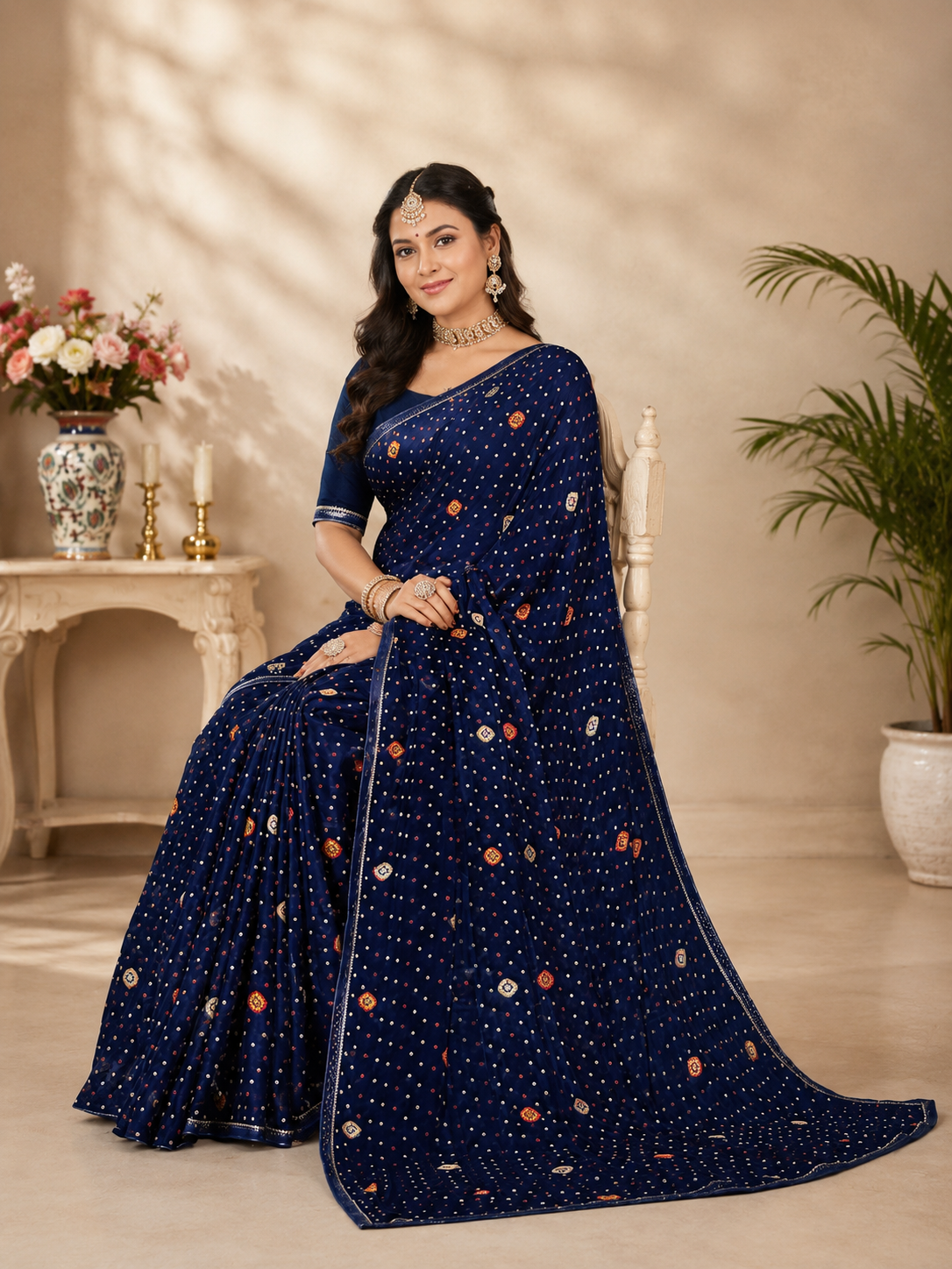 Stunning Designer Embroidered Saree for Timeless Elegance - Saree Fusion
