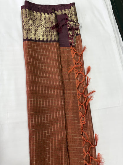 Chennai Soft Silk Saree with Zari Border & Elegant Pallu