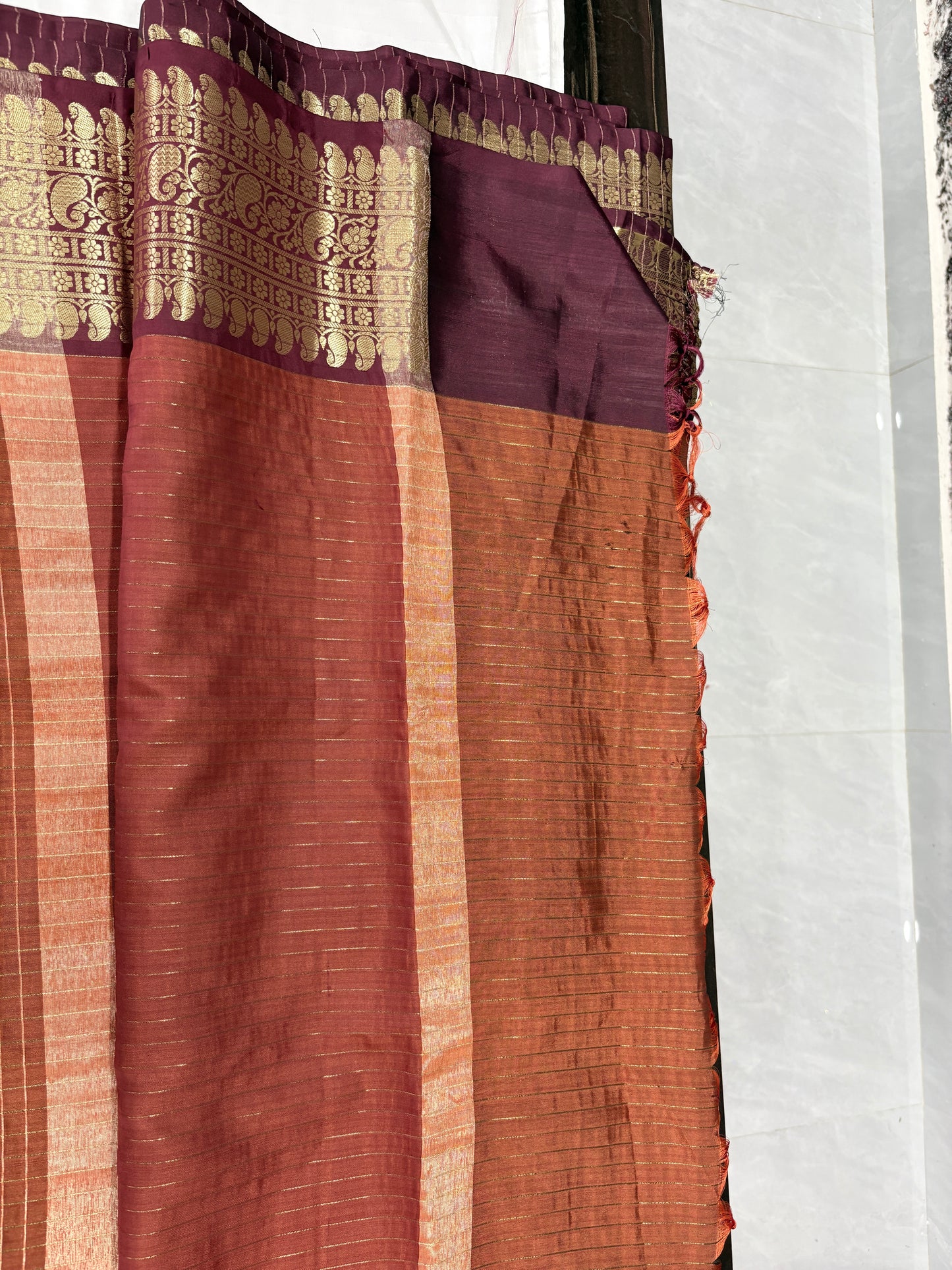 Chennai Soft Silk Saree with Zari Border & Elegant Pallu