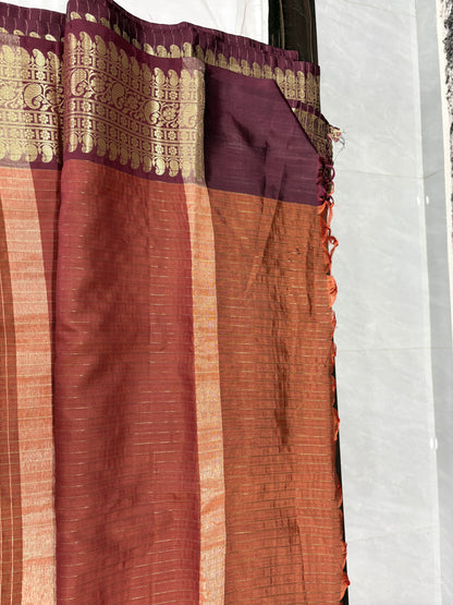 Chennai Soft Silk Saree with Zari Border & Elegant Pallu