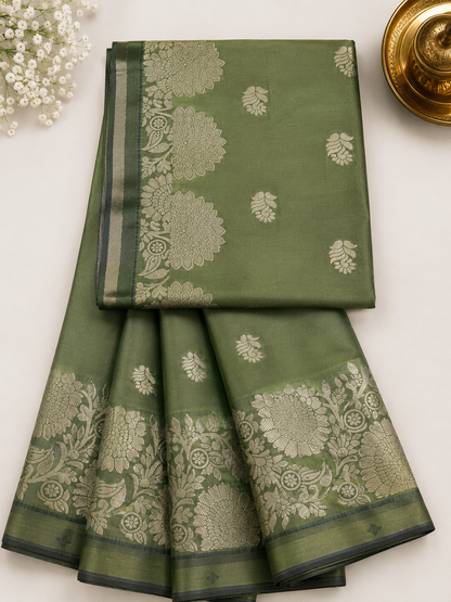 Premium Soft Silk Floral Zari Saree