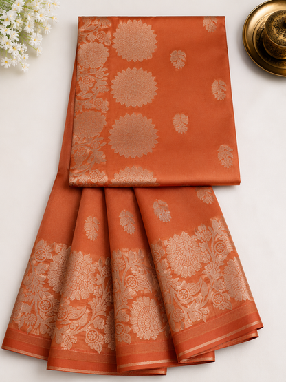 Premium Soft Silk Floral Zari Saree